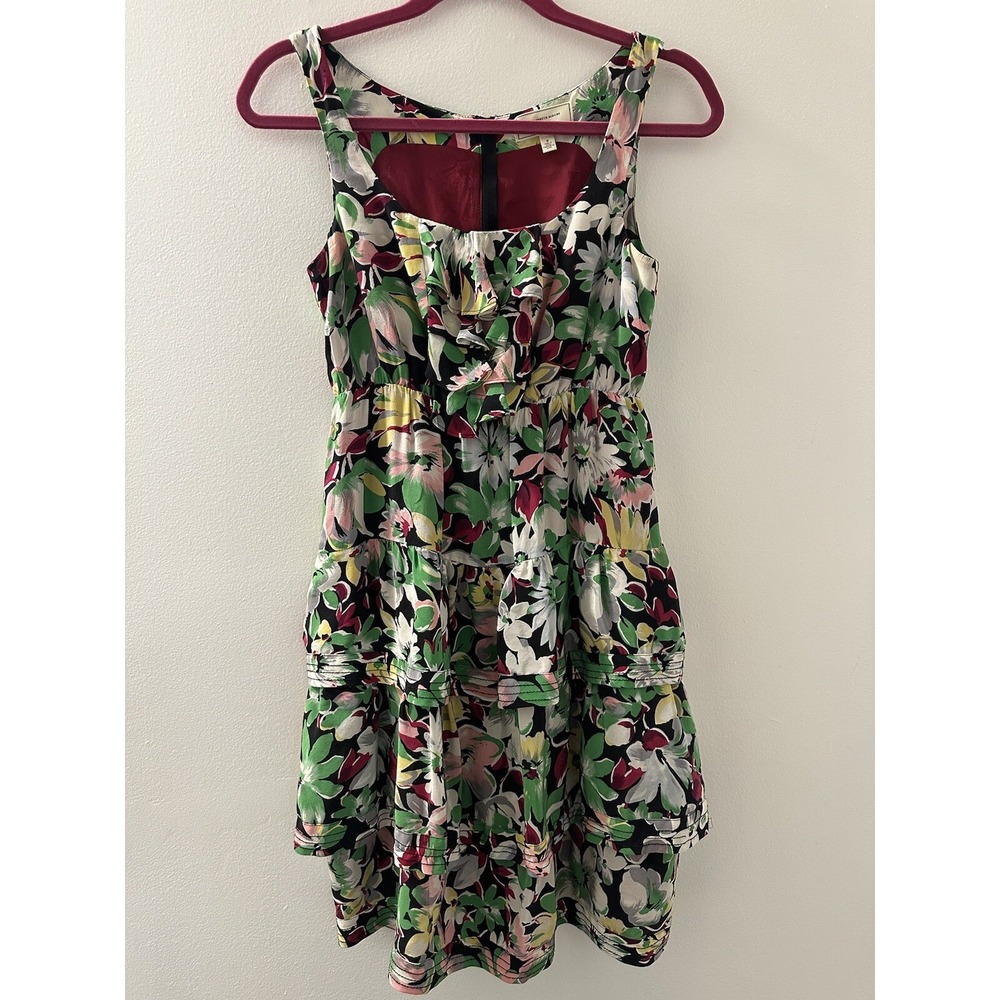 Anthropologie Moulinette Soeurs Dress Silk Ruffles Lined Size 0